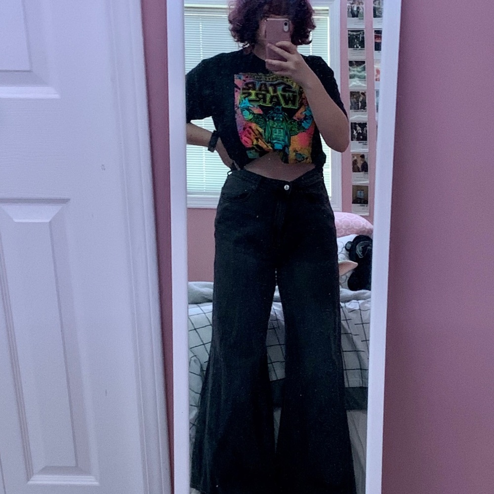 Black Wide-Leg Jeans